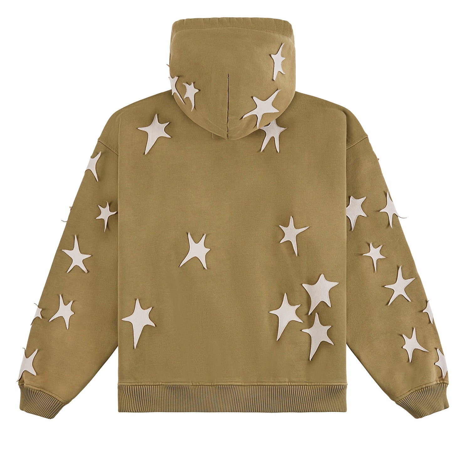Patchwork Washed Hoodie | Green