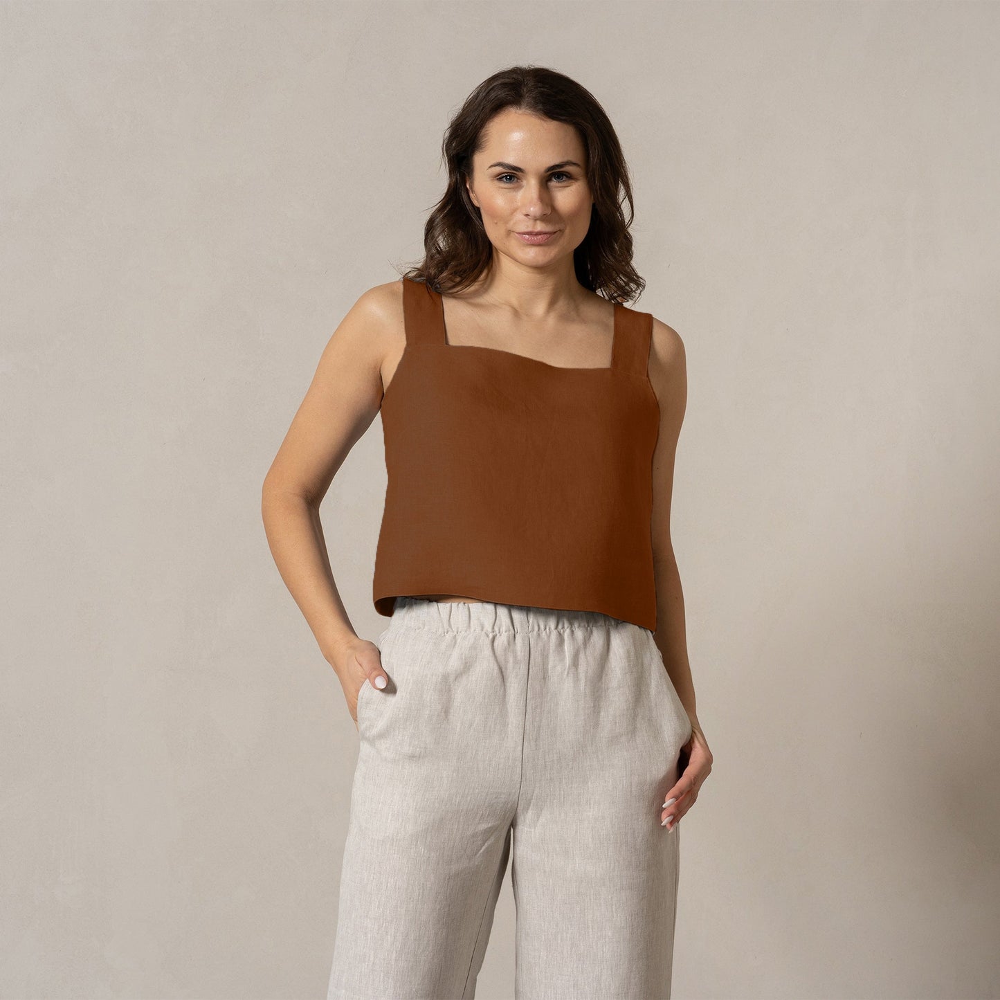 Pinafore Crop Top
