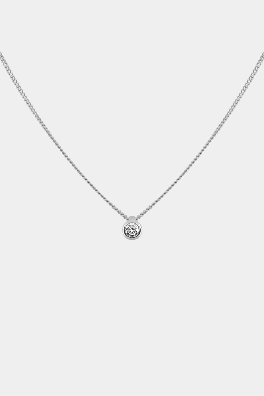 Mini Round Diamond Necklace | Gold