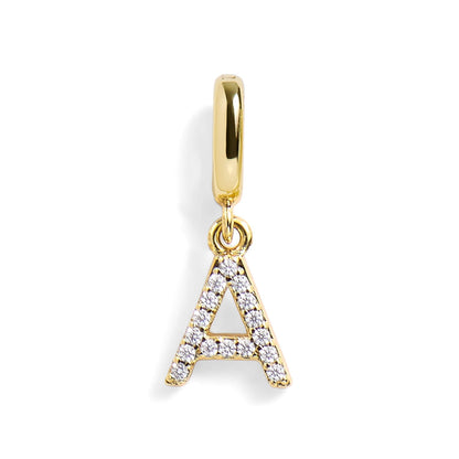 Pavé Letter Charm
