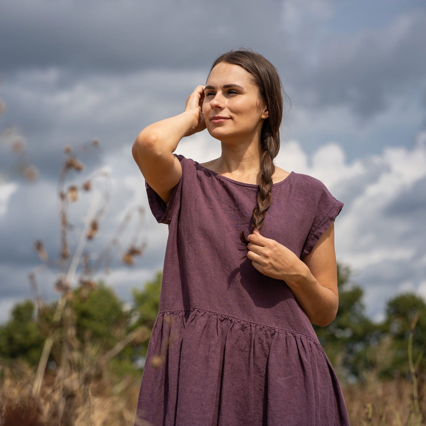 Smock Dress Cecilia Shadow Purple