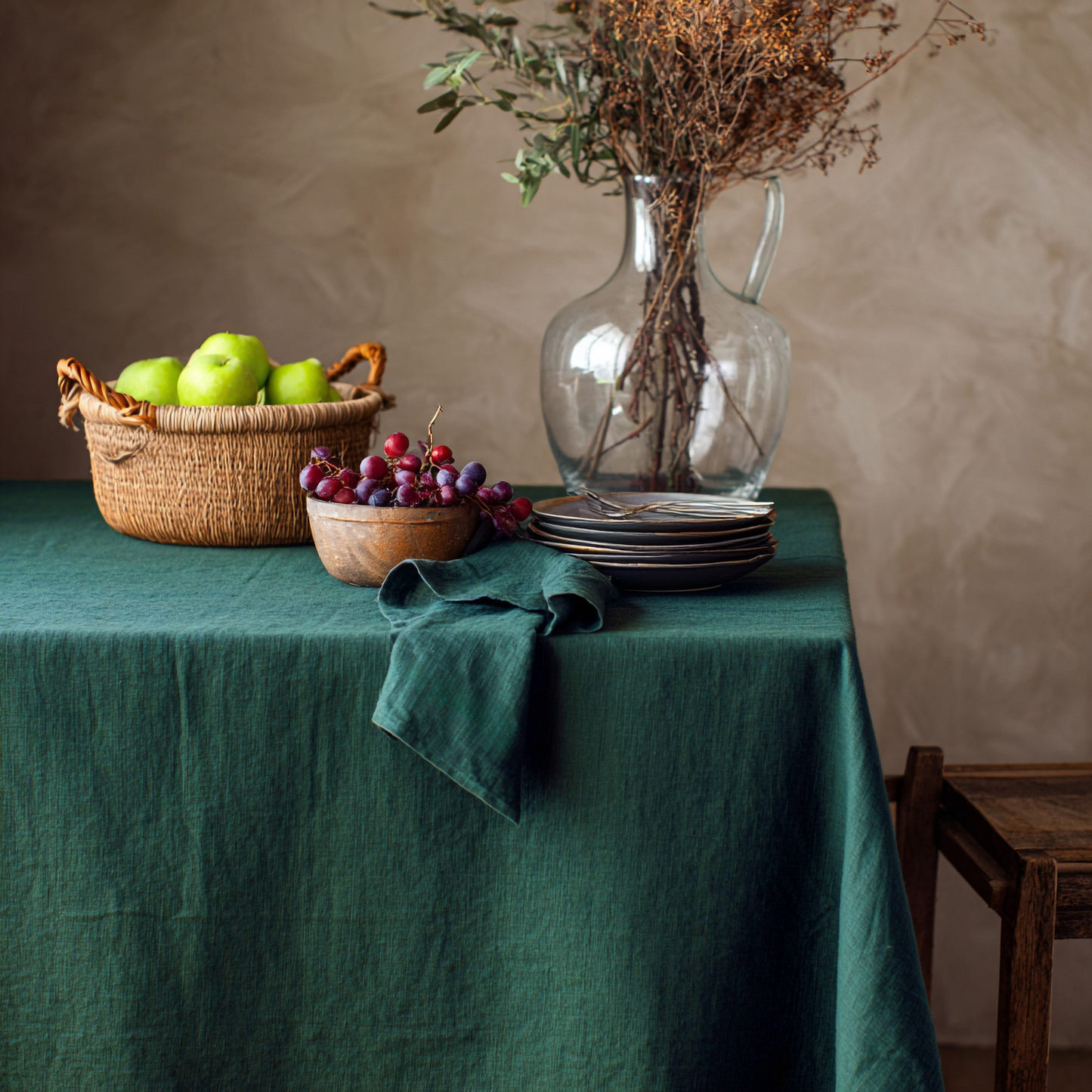 Holiday Linen Tablecloth