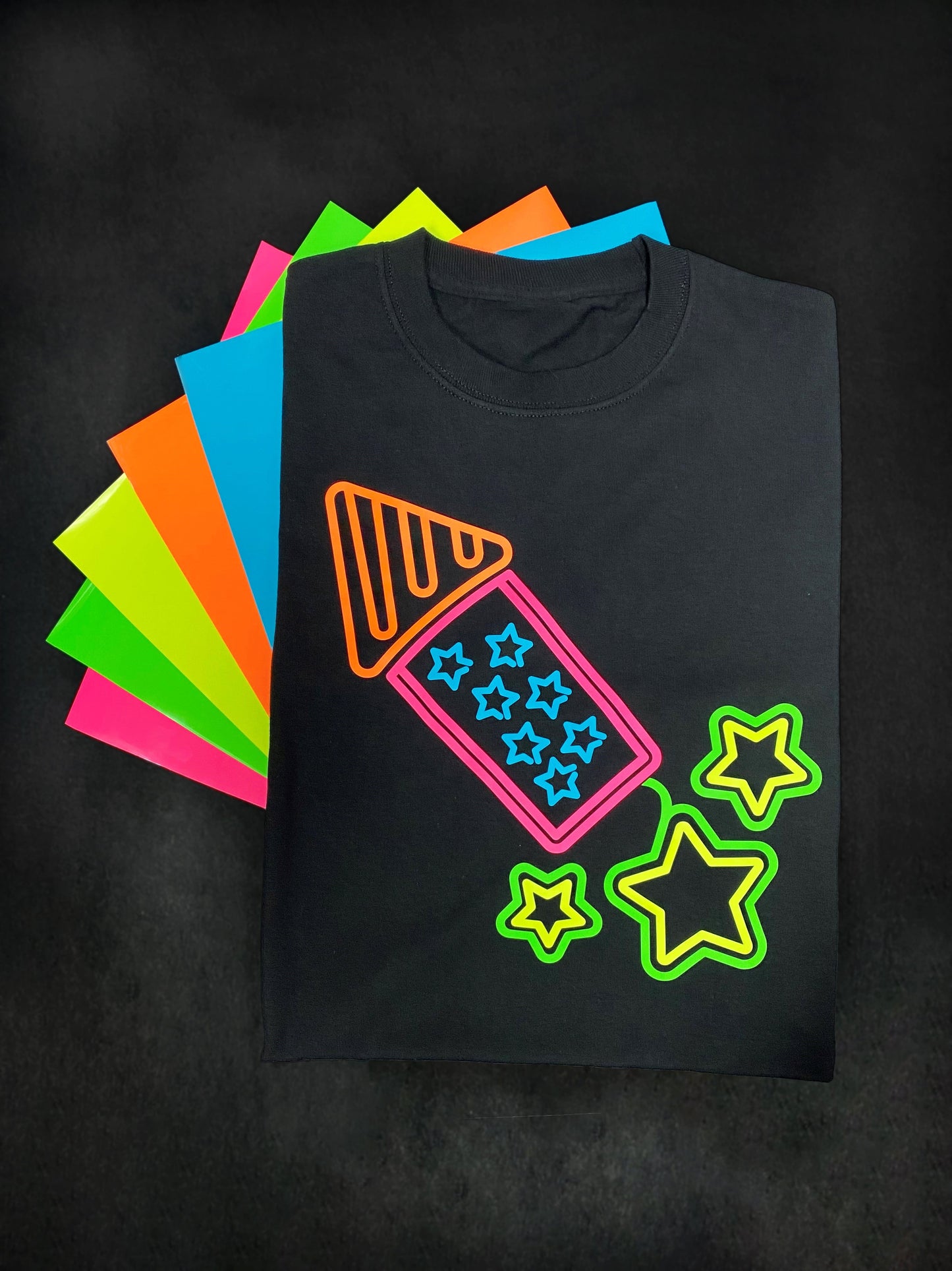 12" Siser Easy Glow Neon Blue Heat Transfer Vinyl (HTV)
