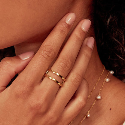 Rose Gold Double Band Ring