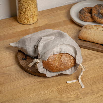 Drawstring Linen Bread Bag