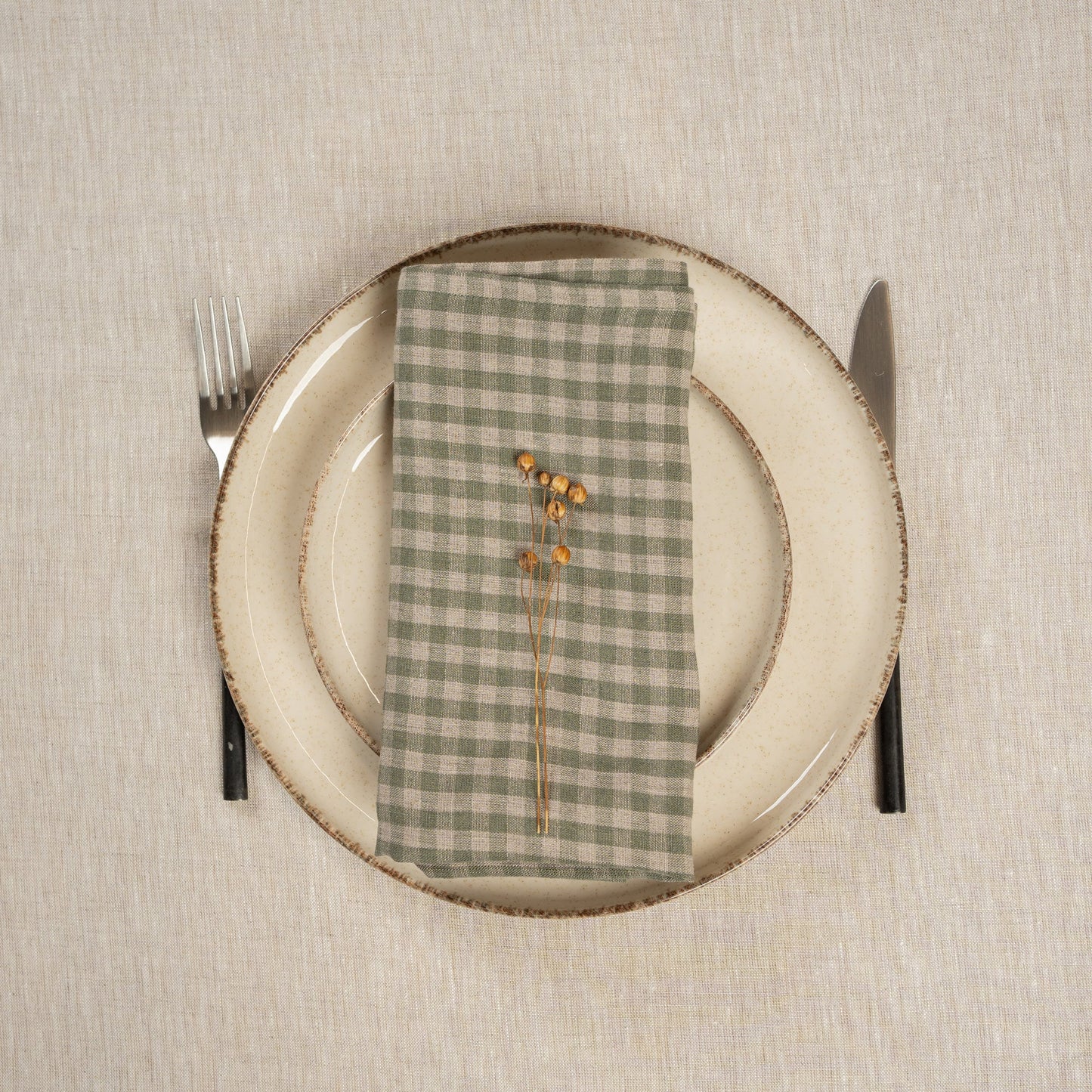 Linen Holiday Celebration Napkins