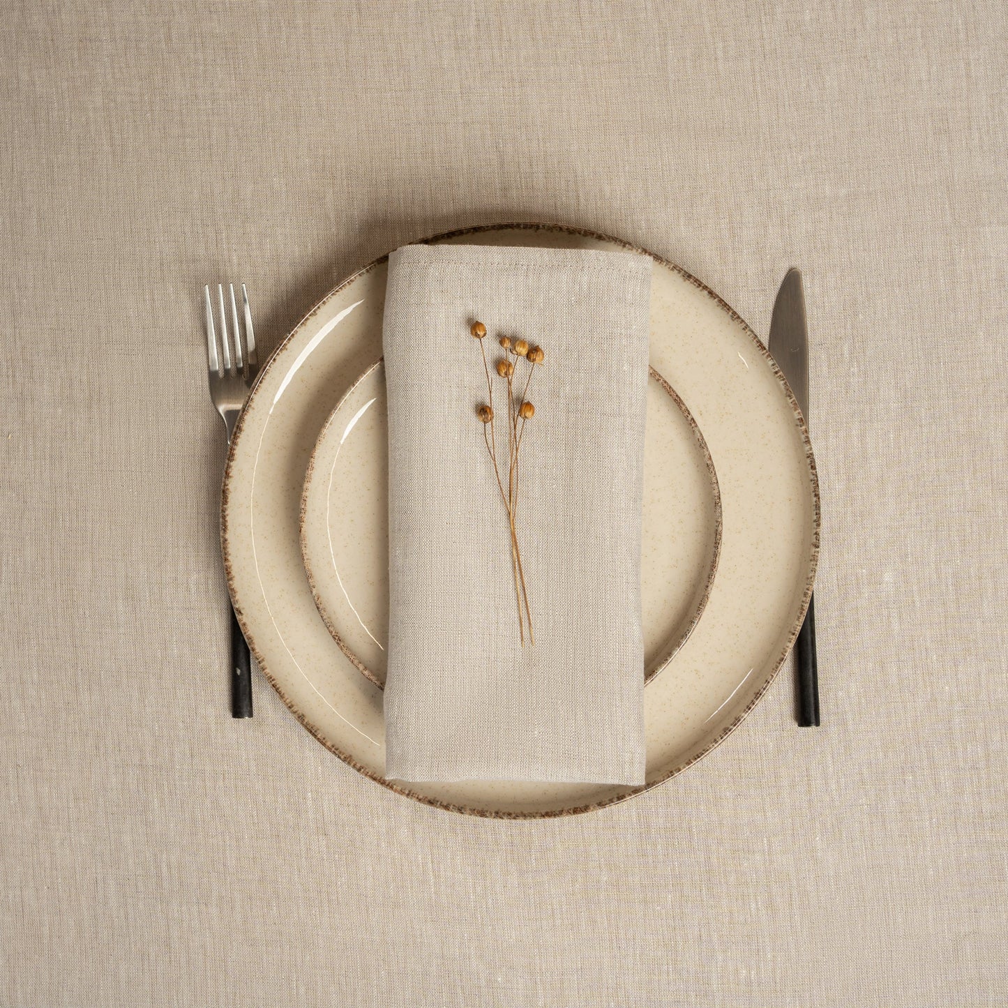 Linen Holiday Celebration Napkins