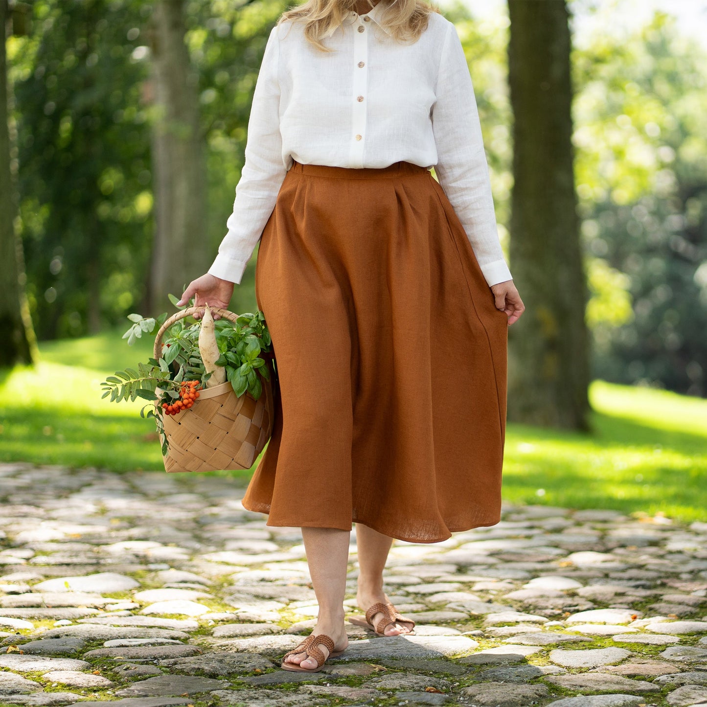 Linen Maxi Skirt Sophia