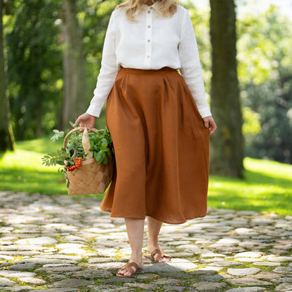 Linen Maxi Skirt Sophia