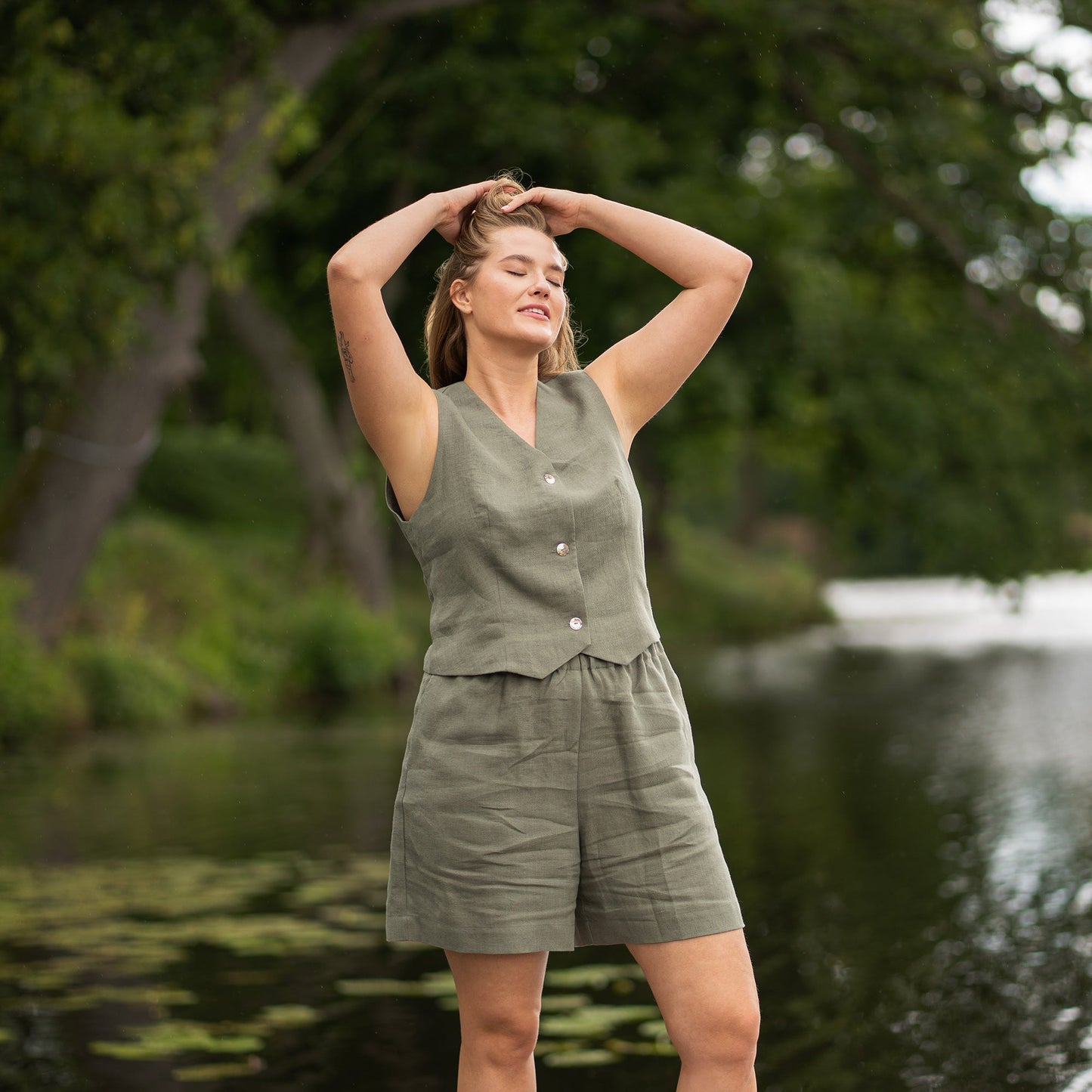 Classic Linen Waistcoat Ava