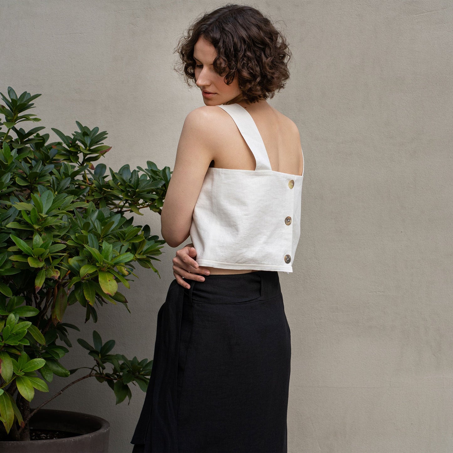 100% Linen Summer Crop Top