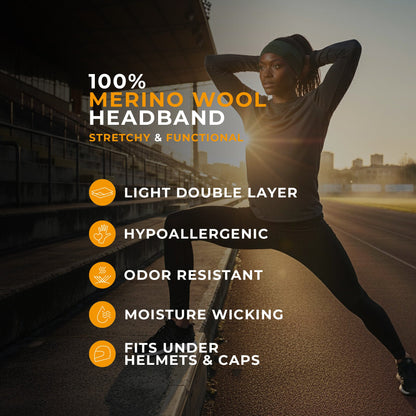 Women's Merino Sport Headband Denim