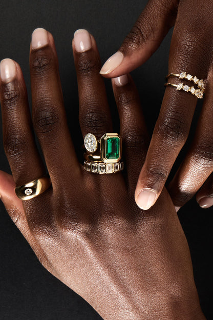 Blob Ring with Diamond | Yellow Gold