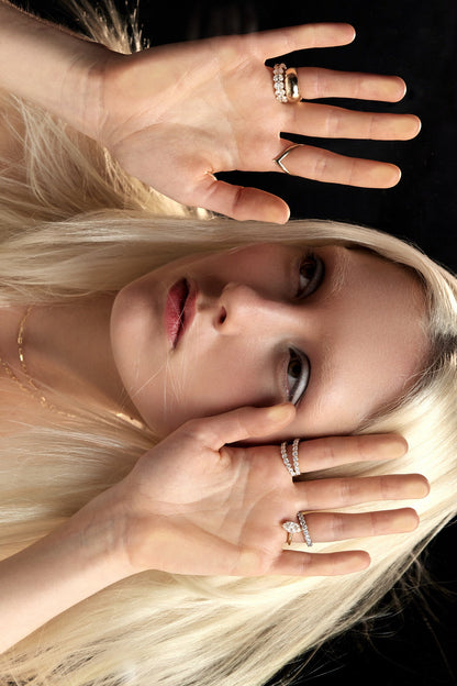 Double Band Georgie Ring | 18K Yellow Gold