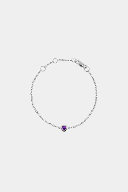 Baby Heart Bracelet | 9K White Gold