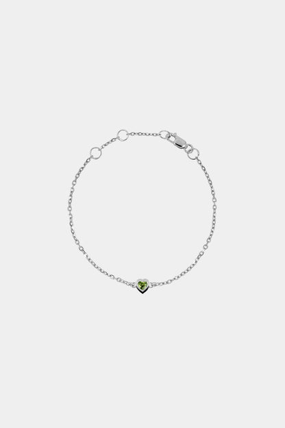 Baby Heart Bracelet | 9K White Gold