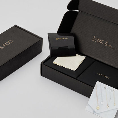 Solid Gold Initial and Pearl Drop Necklace