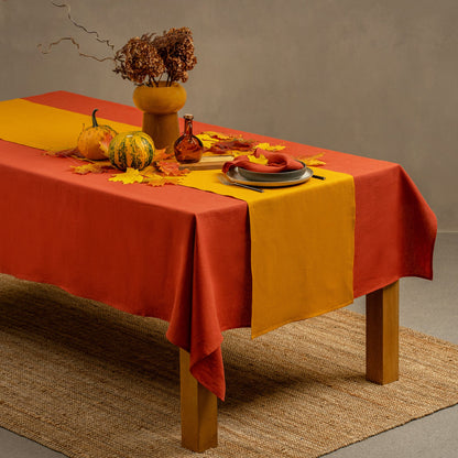 Linen Table Runner Dark Green