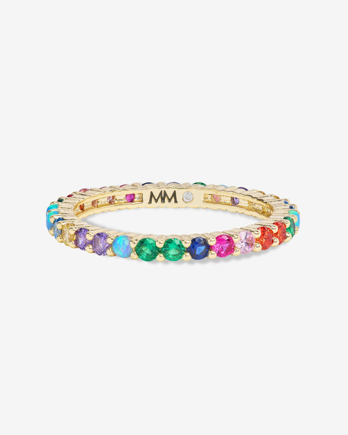 Heiress Ring 2mm - Gold|Multi Stone