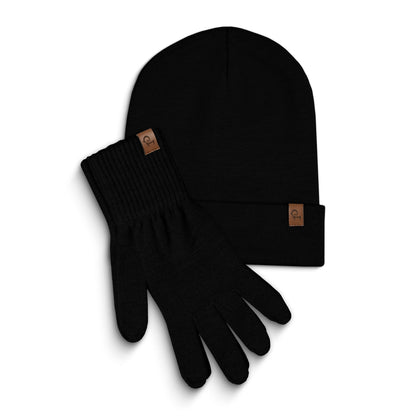 Women's Knit Beanie & Gloves 2-Piece