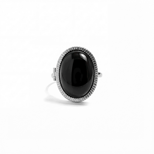 Personalized Semiprecious Locket Ring