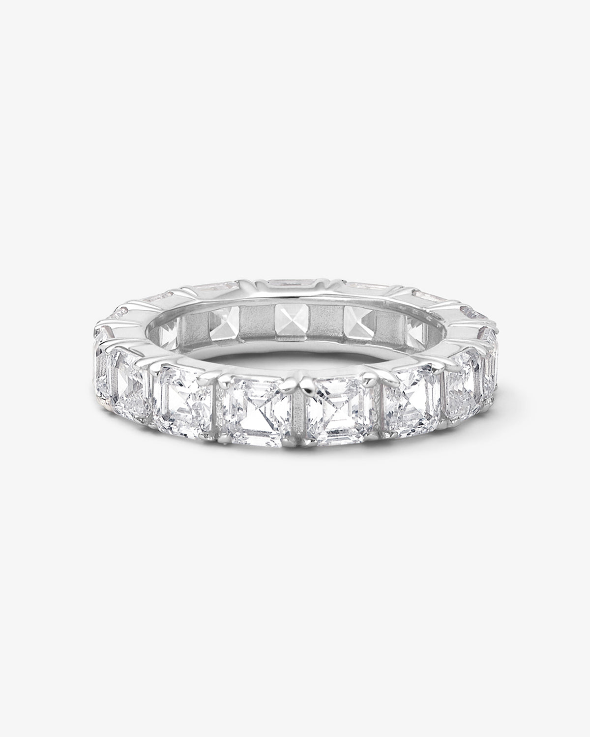 Lil Queen's Ring 4mm - Silver|White Diamondettes