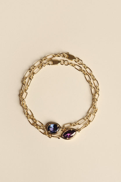 Roma Pear Gemstone Bracelet | Silver